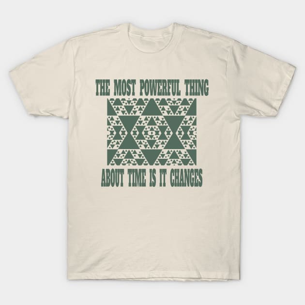 "The Most Powerful Thing About Time is it Changes" T-Shirt by YayYolly